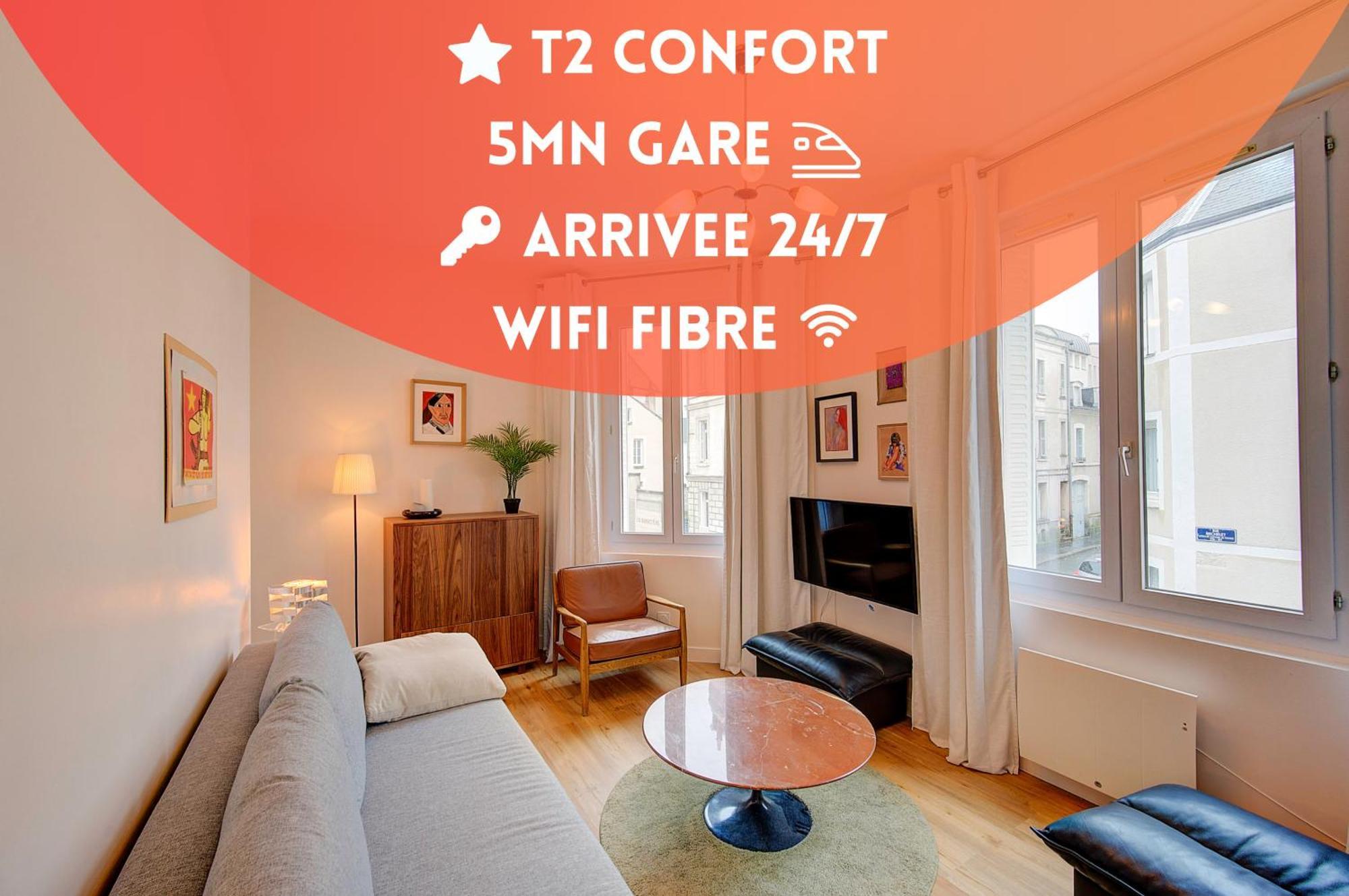 Chic Et Cosy - 5Mn De La Gare - Arrivee Autonome Apartamento Tours Exterior foto